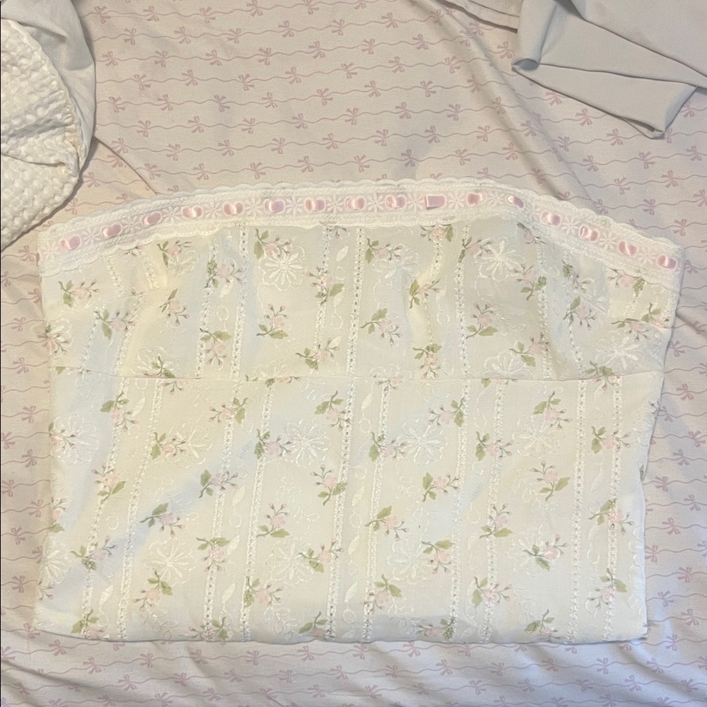 Altar'd State Cream and Pink Floral Bedding